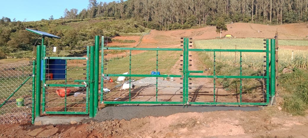 Electrified Gate with Solar Power Unit — Karnataka
