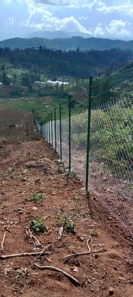 Ridge-Line Fencing on Terraced Land — Karnataka