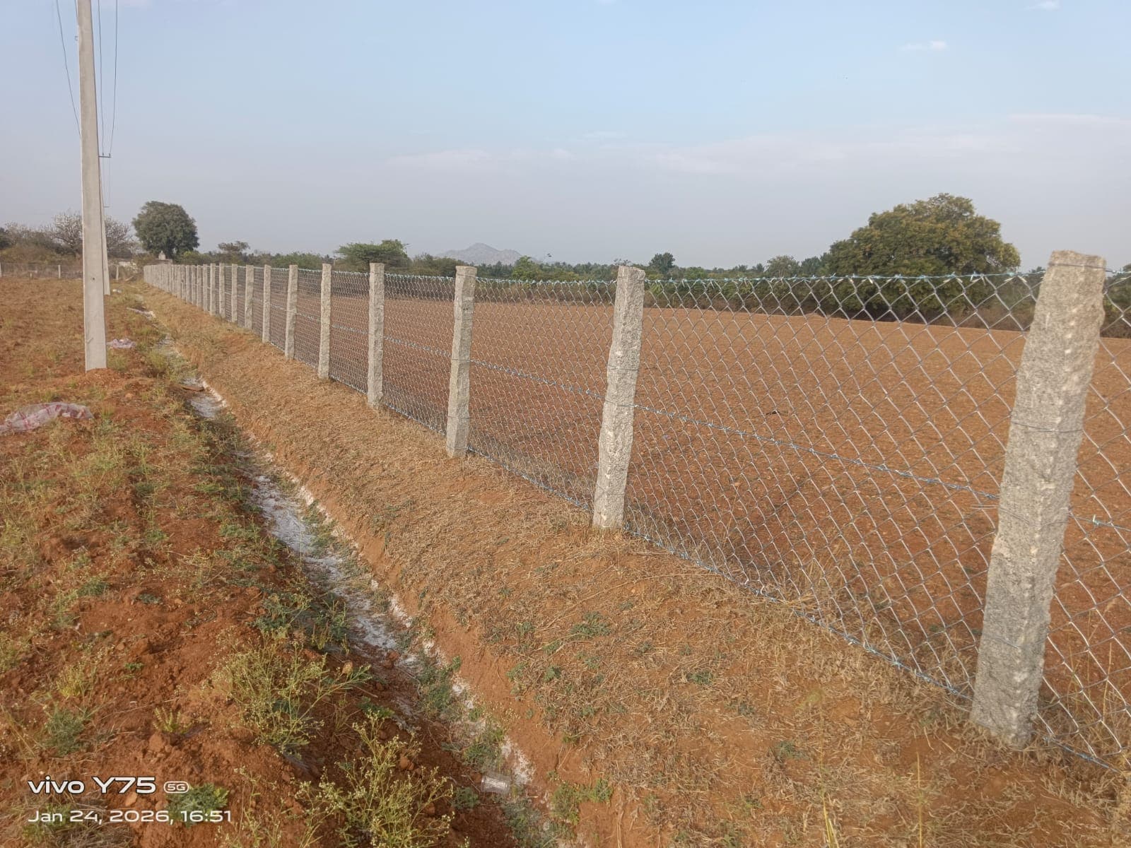Boundary Fencing Across Farmland — Karnataka